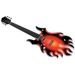 Burning Guitar Vector