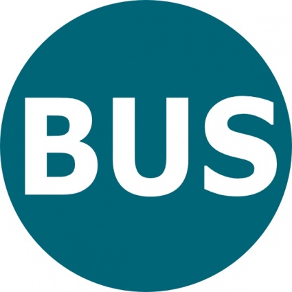 Bus Logo Blau clip art