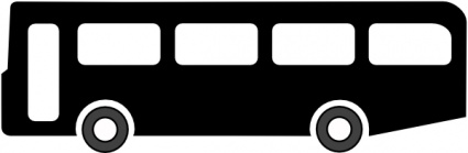 Bus Symbol (black) clip art