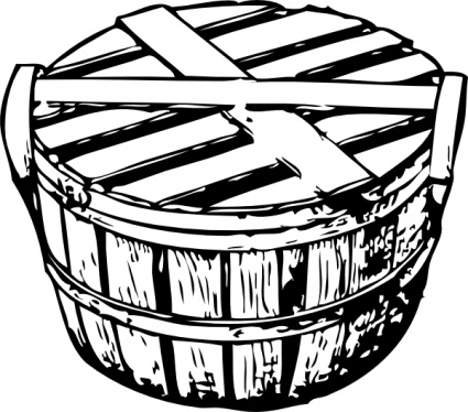 Bushel Basket With Cover clip art