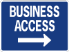 Business Access Sign