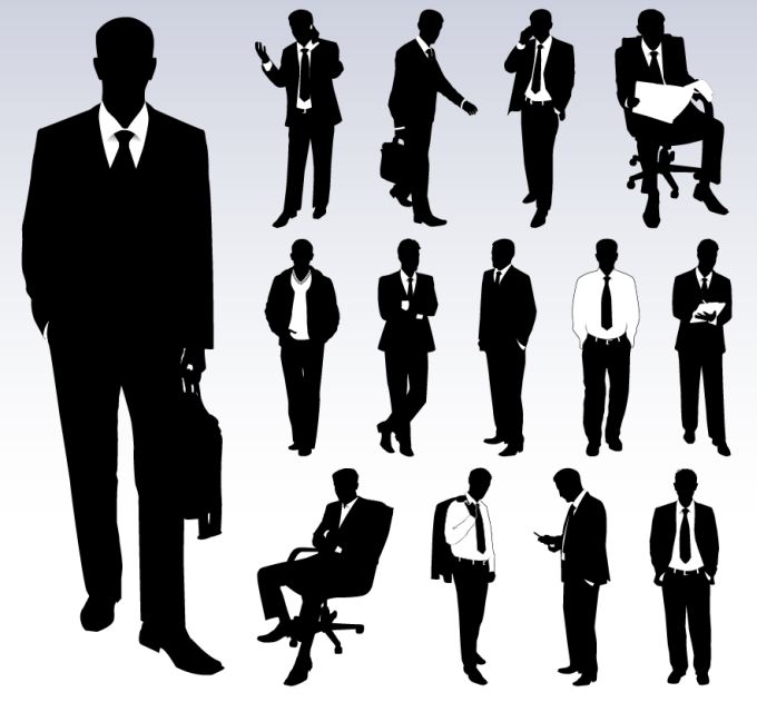 Businessmen Silhouettes Vector