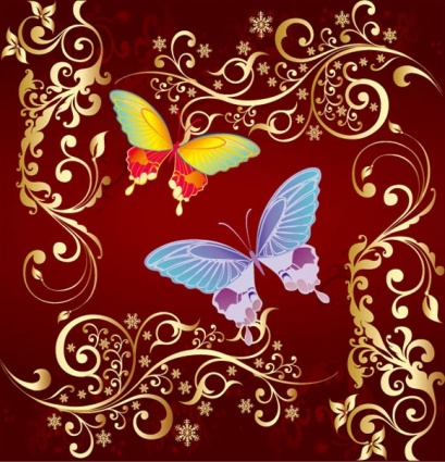 Butterfly Flowers vector