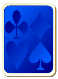 Card backs: suits blue