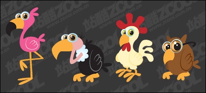 Cartoon bird vector material