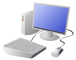 Cartoon Computer and Desktop