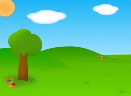 Cartoon Landscape clip art