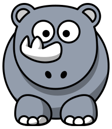 Cartoon rhino