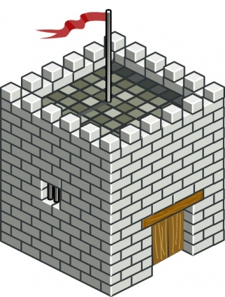 Castle Tower Isometric clip art