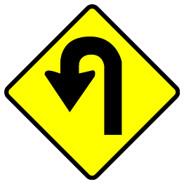 Caution U Turn