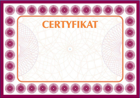 Certificate Vector Certyfikat