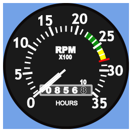 Cessna Type Aircraft Tachometer