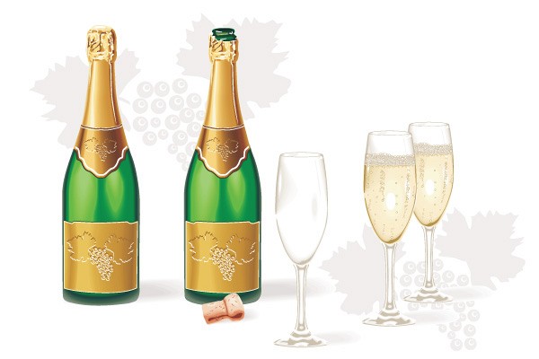 Champagne Bottle Vector