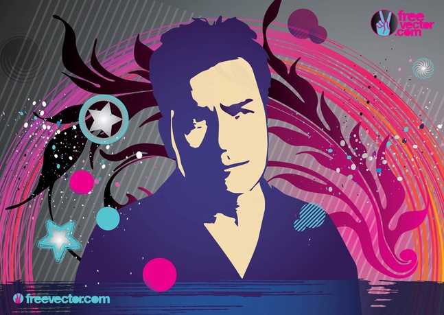 Charlie Sheen Vector Art