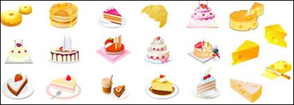 Cheese cake dessert Vector