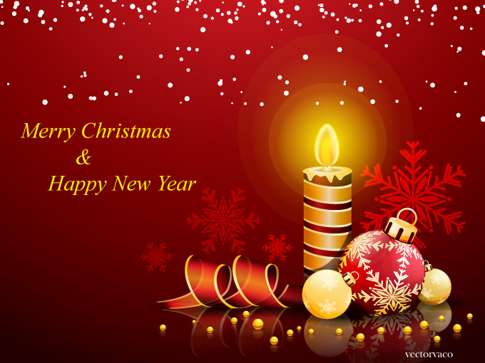 Christmas and New Year Greeting Card