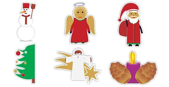 Christmas heroes free vector