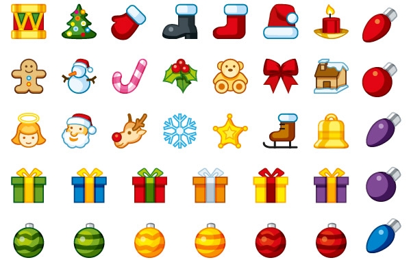 Christmas Holiday Icons