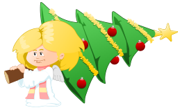 Christmas Tree Carrying Angel