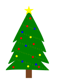 Christmas tree with lights