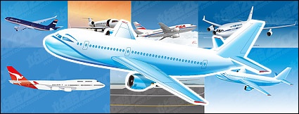 Civilian airliner vector material