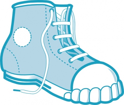 Clothing Blue Boot clip art