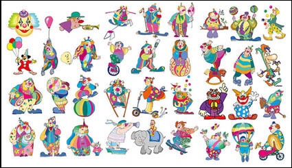 Clown Set Vector