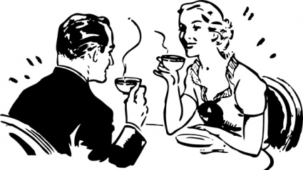 Coffee Couple clip art