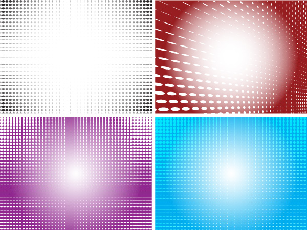 Color Halftone Illustrator Vector Backgrounds