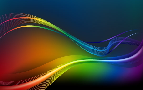 Colorful Waves and Lines Vector Background