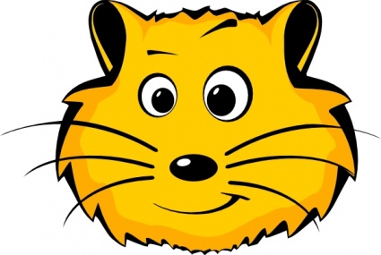 Comic Hamster Face clip art