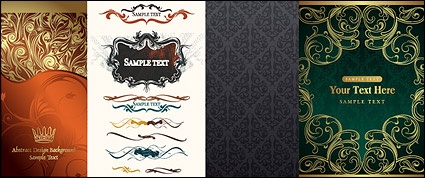 Continental gorgeous lace pattern vector material