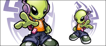 Cool aliens Vector