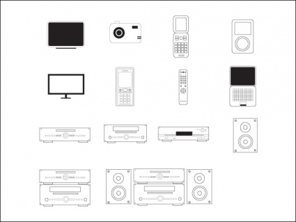 Cool free electronics vector set.