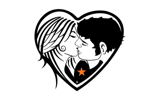 Couple Kissing Vector