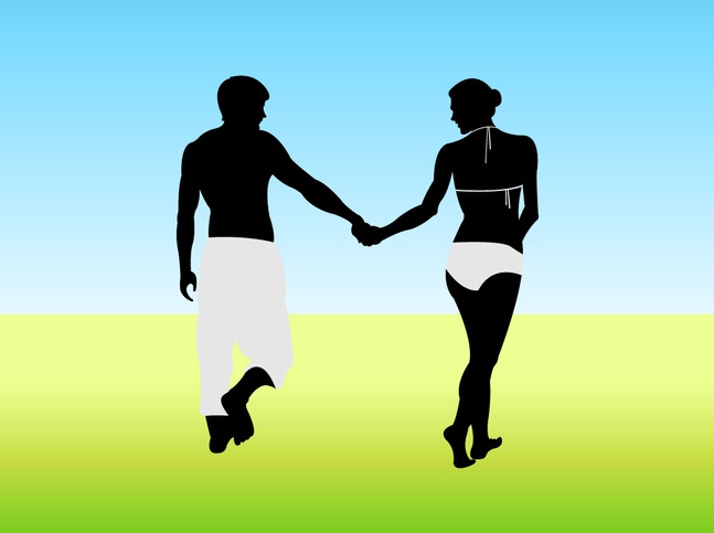 Couple Walking Vector