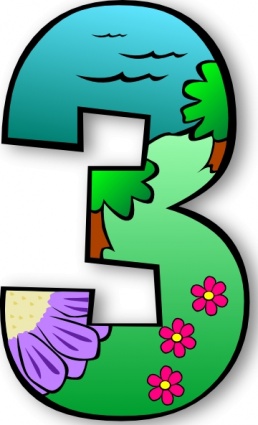 Creation Days Numbers clip art