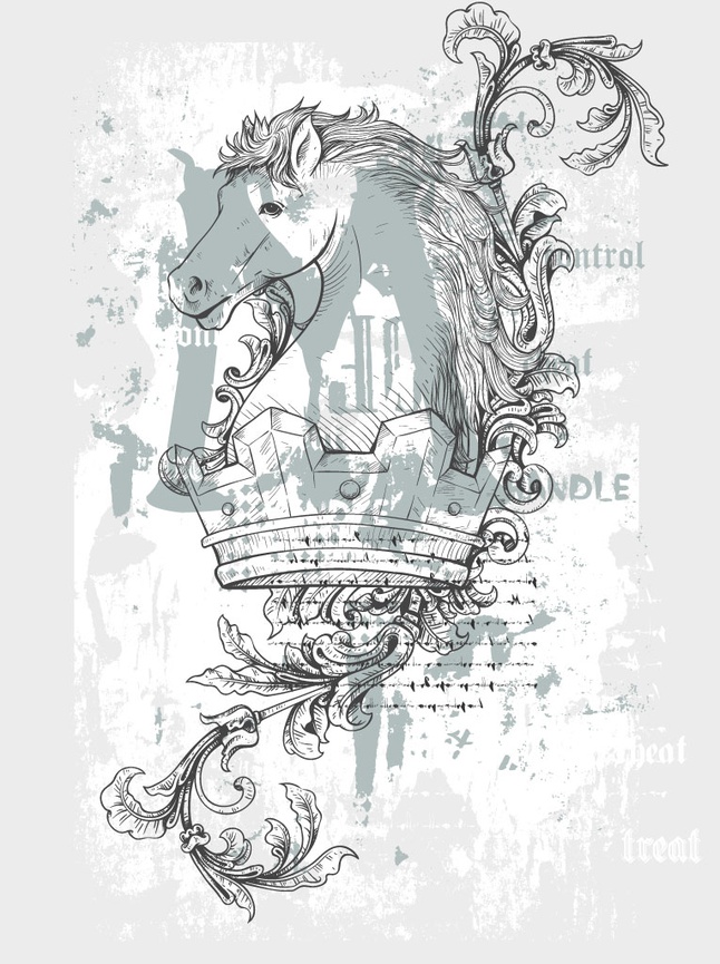 Crown Horse Shirt Design