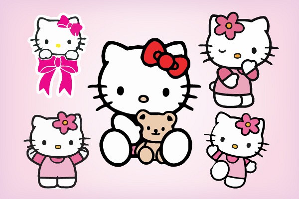 Cute Hello Kitty Vector