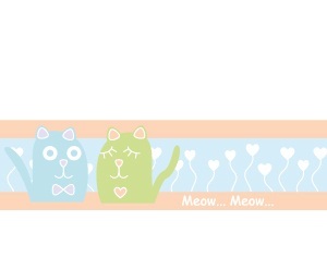 Cute pastel cats vector