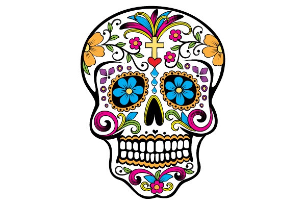 Decorated Vector Skull