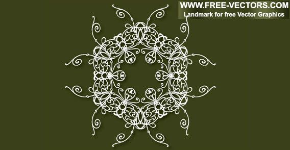 Design elements - Decorative free vector on the green background