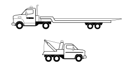 Deux camions noirs