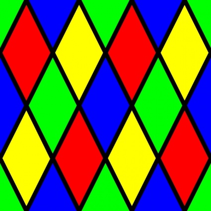 Diamond Harlequin 3 Pattern clip art