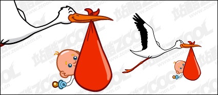 Diaozhuo baby birds vector material