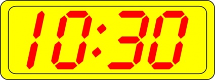 Digital Clock 10:30 clip art