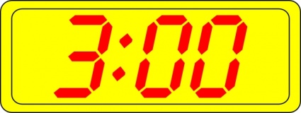 Digital Clock 3:00 clip art