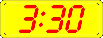 Digital Clock 3:30 clip art