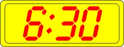 Digital Clock 6:30 clip art