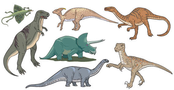 Dinosaurs vector